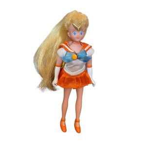 Vtg Sailor Moon Mini Venus Doll Figure 6” Orange Irwin 2000
